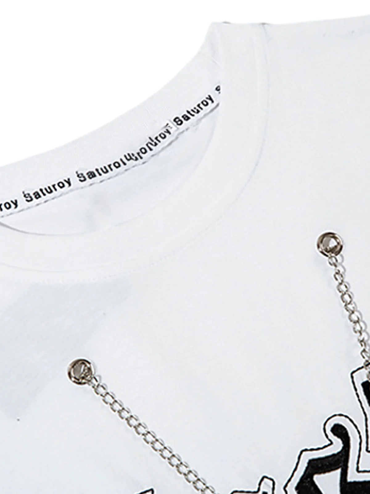 Graphic Letter Chain Vest