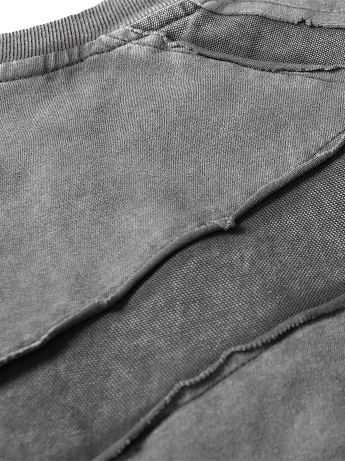 Washed Raw Edge Split Oversized T-Shirt