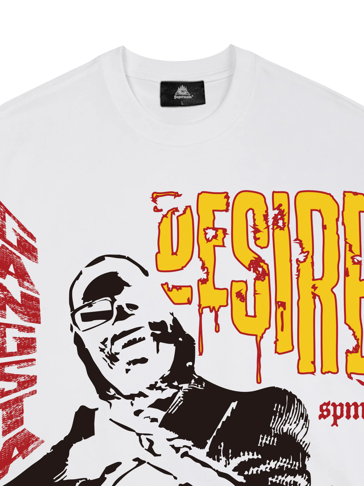 Retro Letter Protrait Graphic Print T-Shirt