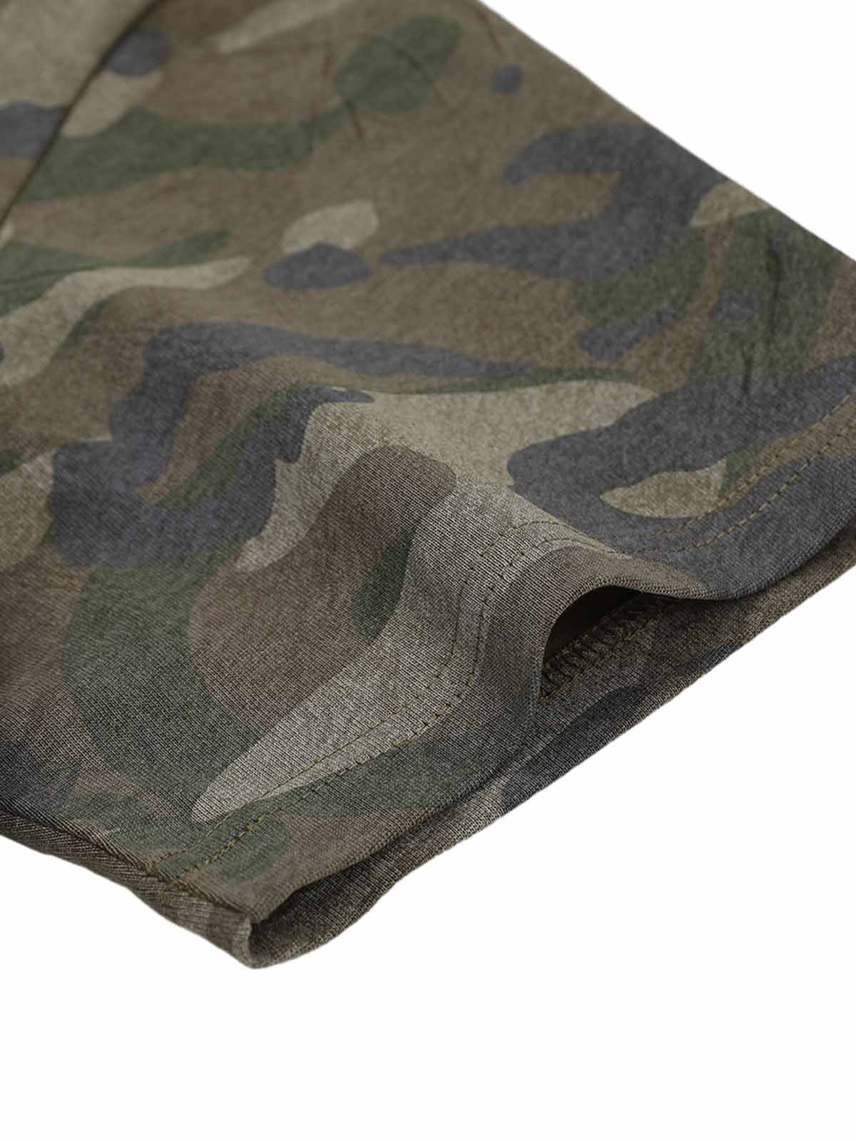 Camouflage Patchwork Graphic T-Shirt