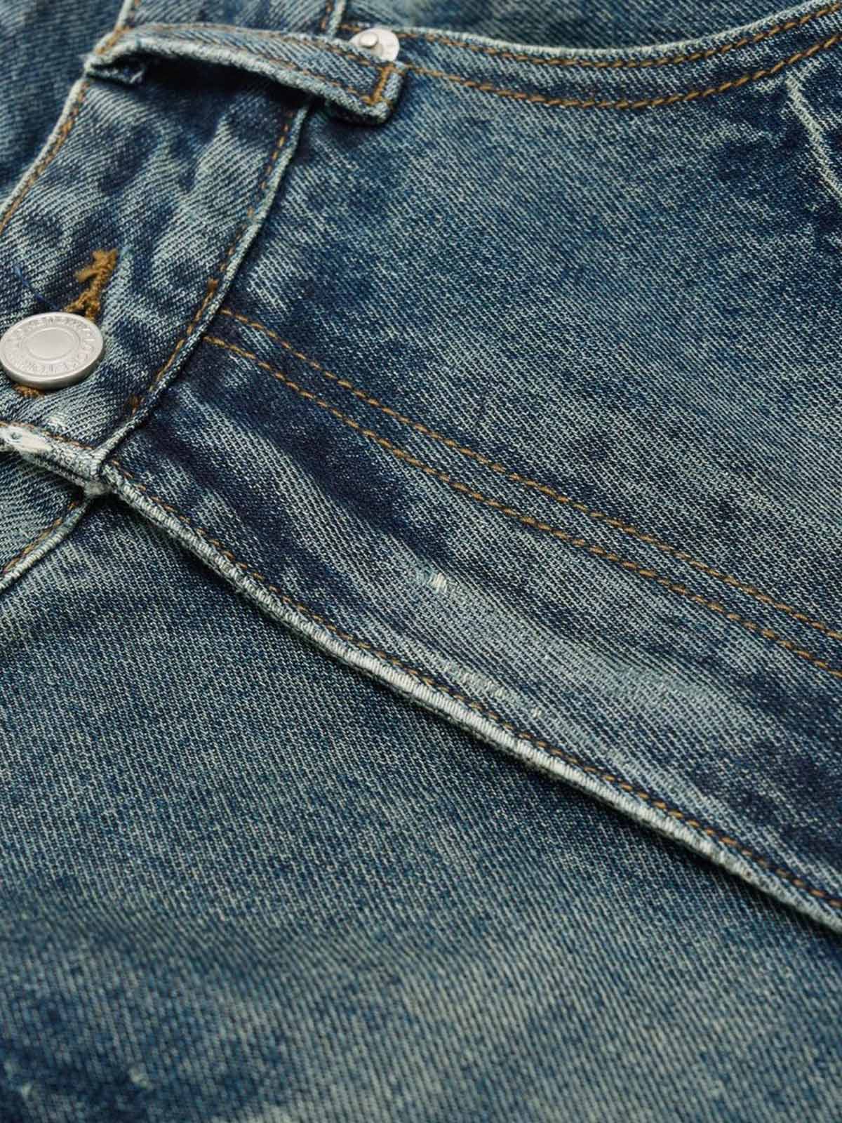 Washed Distressed Barrel Denim Jorts