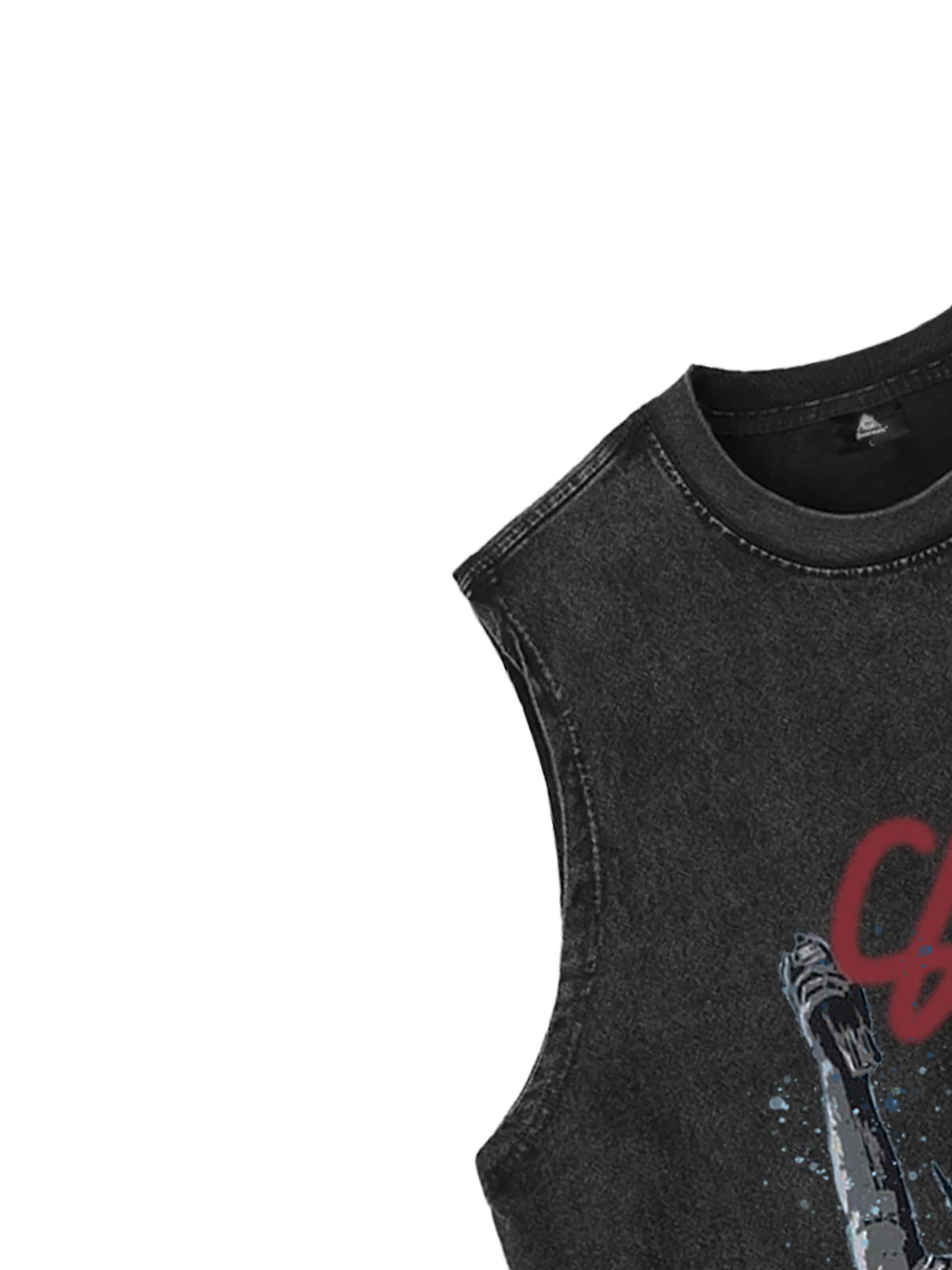 Orginal Funny Graffiti Statue Of Liberty Print Vest