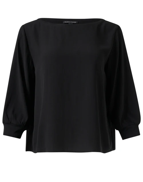 Black Silk Georgette Top