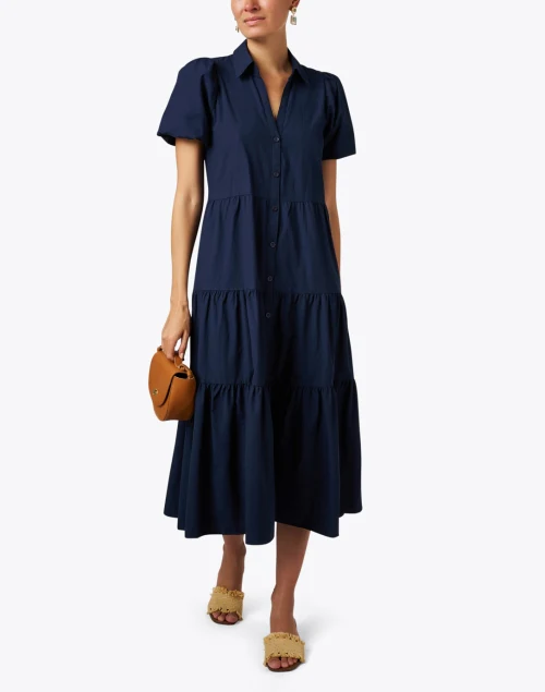Havana Navy Midi Dress