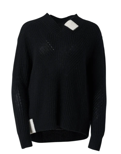 Candyland Black and Ivory Cashmere Sweater