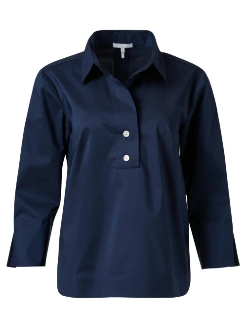 Aileen Navy Cotton Top