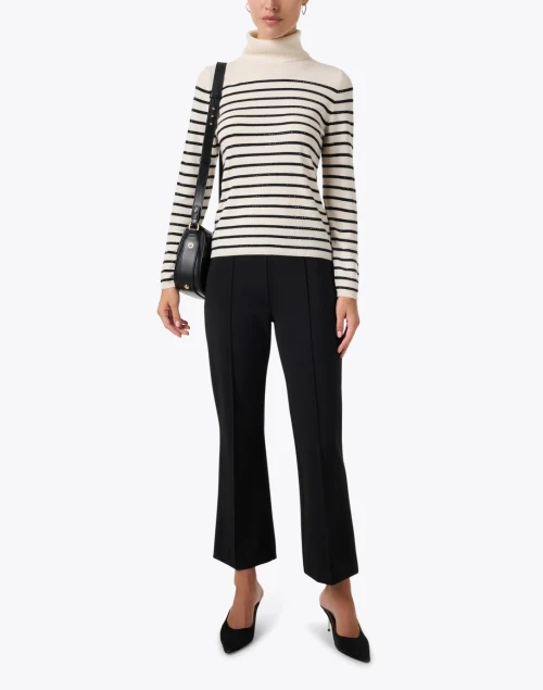 Cream and Black Striped Sweater