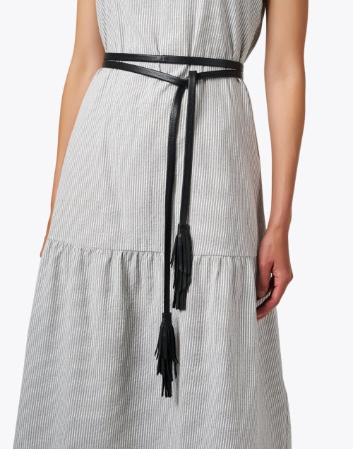 Gatsby Black Leather Wrap Belt