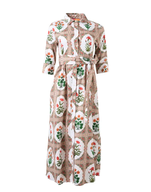 Brenda Multi Floral Print Cotton Dress