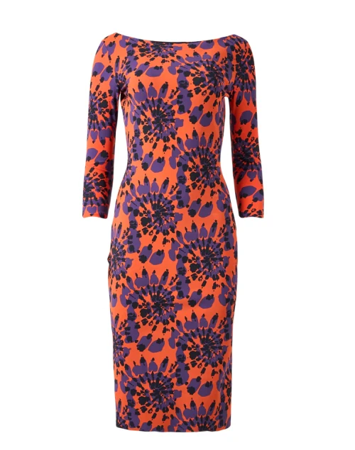 Tuby Orange Multi Print Dress