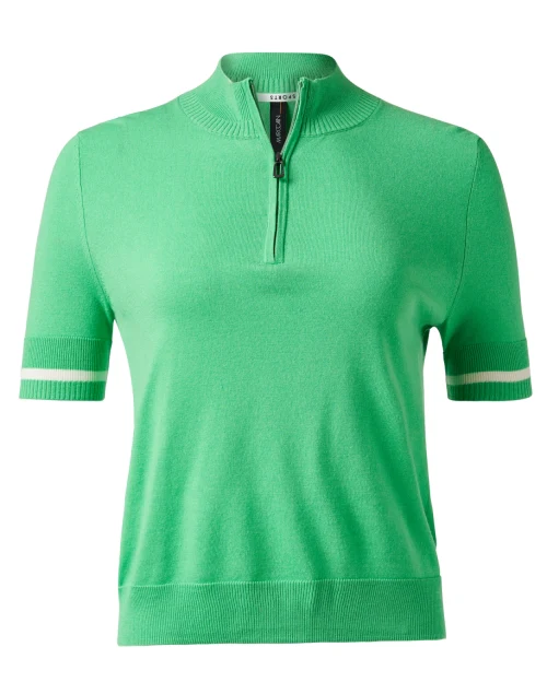Green Quarter Zip Top