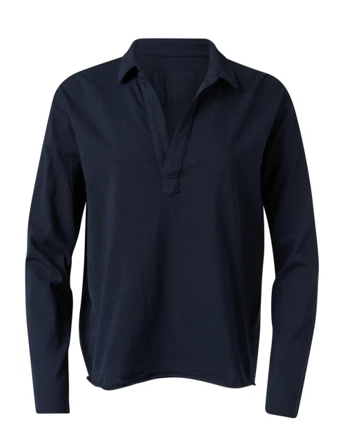 Patrick Navy Popover Henley Top