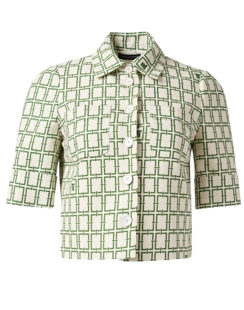 Christine Green Geometric Print Top