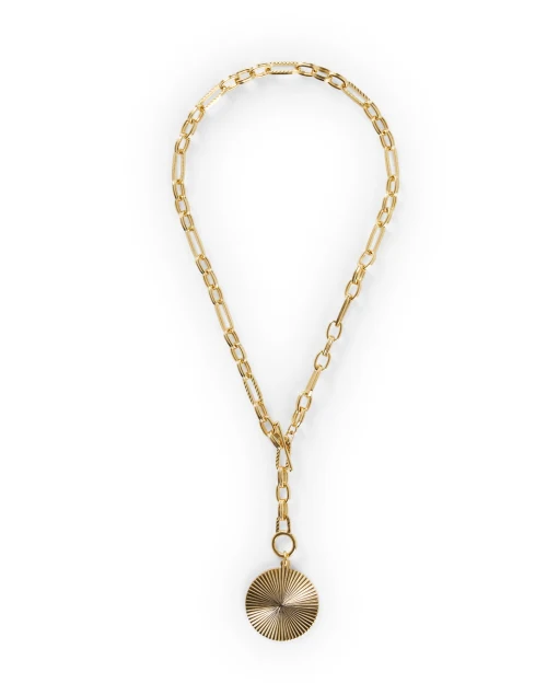 Gold Chain Disc Necklace