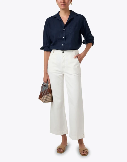 Eileen Navy Linen Shirt