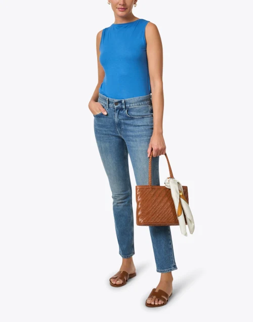 Blue Soft Touch Boatneck Tank