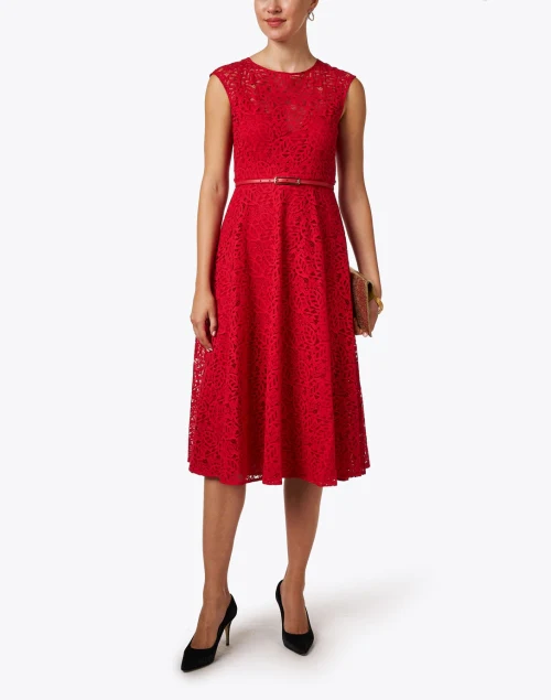 Pioggia Red Lace Dress