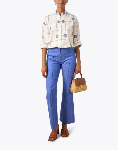 Ivory Print Cotton Shirt