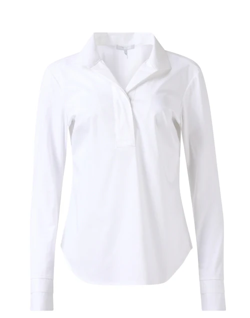 Ainsley White Henley Top