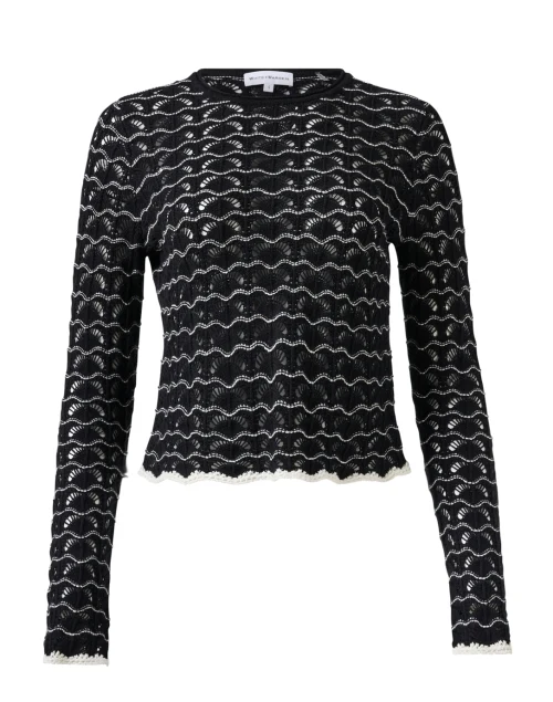 Black and White Knit Sweater