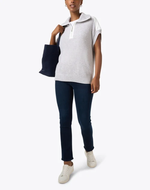 Grey Quarter Zip Sweater