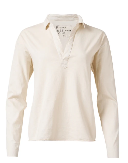 Patrick Ivory Jersey Henley Top