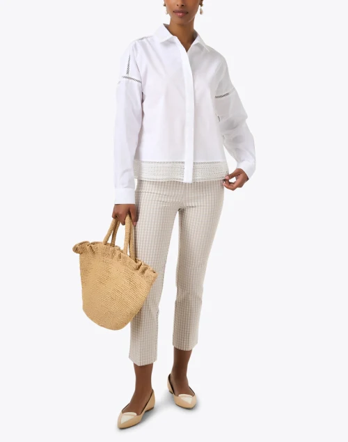 Sophie White Lace Trim Top