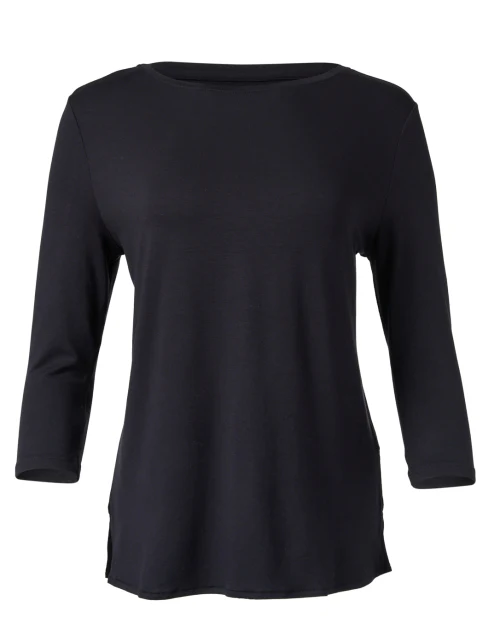 Navy Boatneck Top
