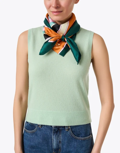 Onesto Multi Geo Print Silk Scarf