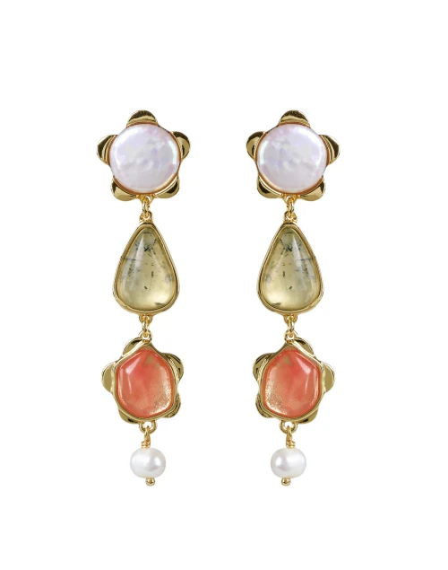 Salima Pastel Stone Drop Earrings