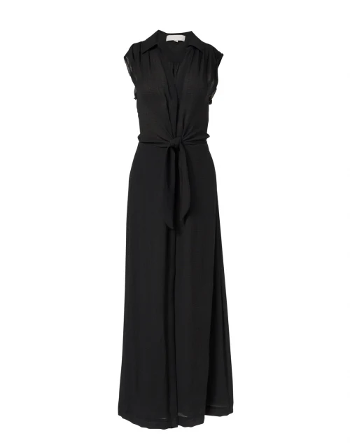 Madsen Black Crinkle Gauze Dress