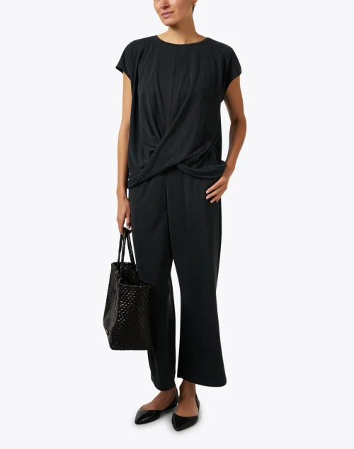Devon Black Ponte Pull On Pant