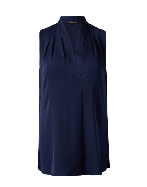 Mila Navy Silk Georgette Blouse
