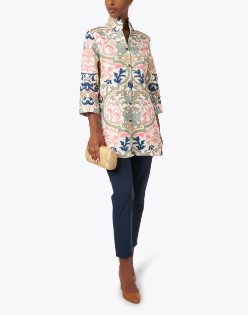Rita Multi Print Linen Jacket