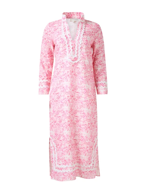 Pink Floral Print Tunic Dress