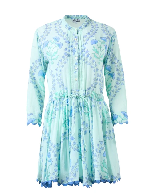 Blue Ginkgo Print Dress
