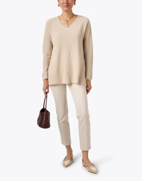 Beige Cotton Sweater