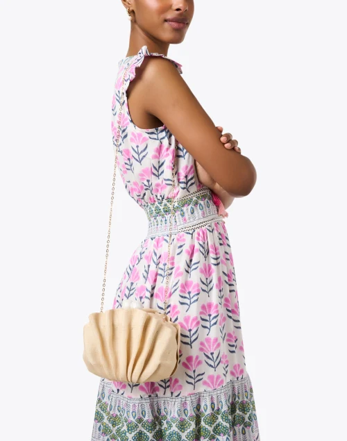 Origami Straw Shell Clutch