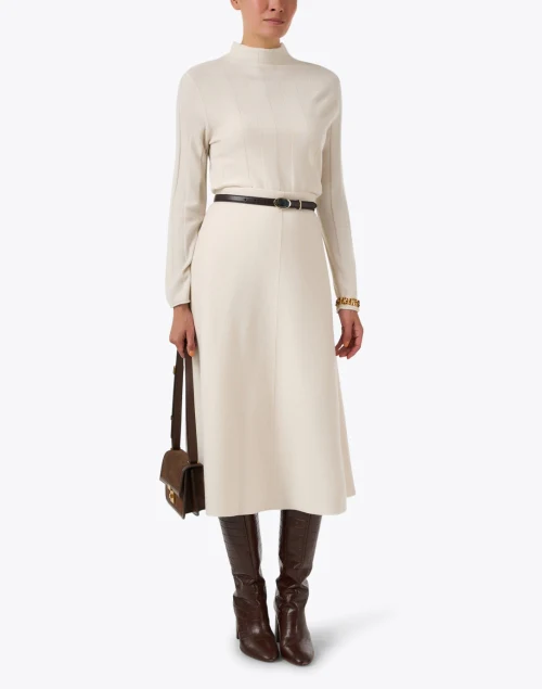 Ivory Wool Knit Skirt