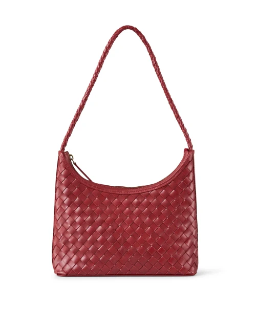 Marni Red Woven Leather Shoulder Bag