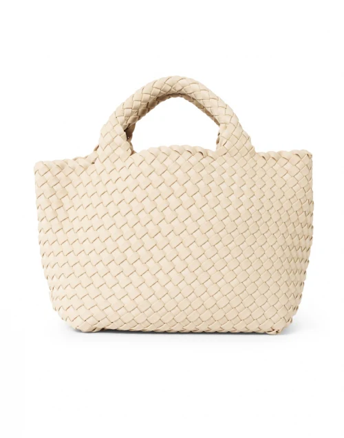 St. Barths Small Solid Ecru Woven Handbag