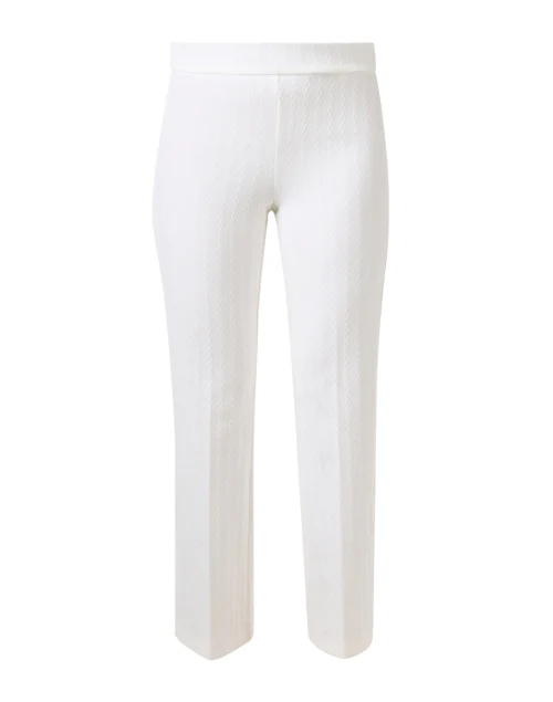 Faith White Textured Pant
