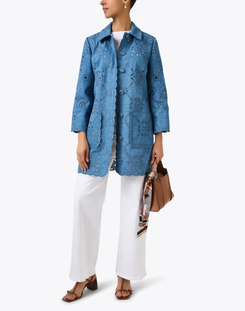 Le Slim Palazzo White Wide Leg Jean