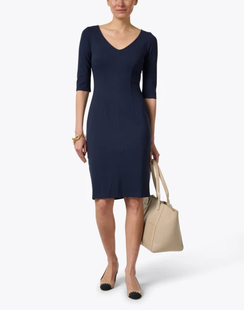 Maggie Navy Ponte Dress
