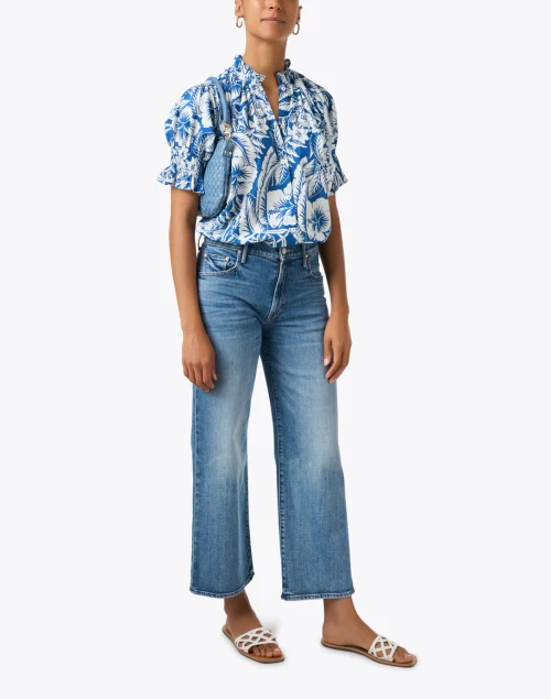 Marnie Blue Floral Cotton Top