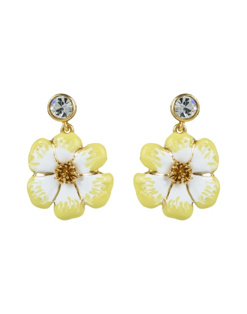 Yellow Flower Drop Earrings
