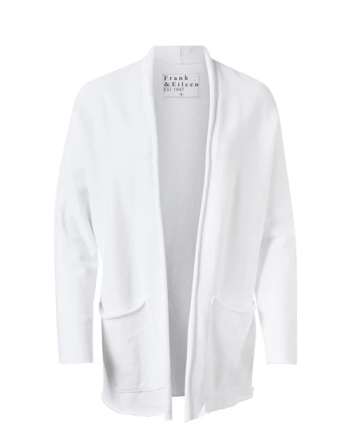 Barbara White Cotton Cardigan