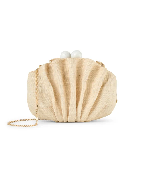 Origami Straw Shell Clutch