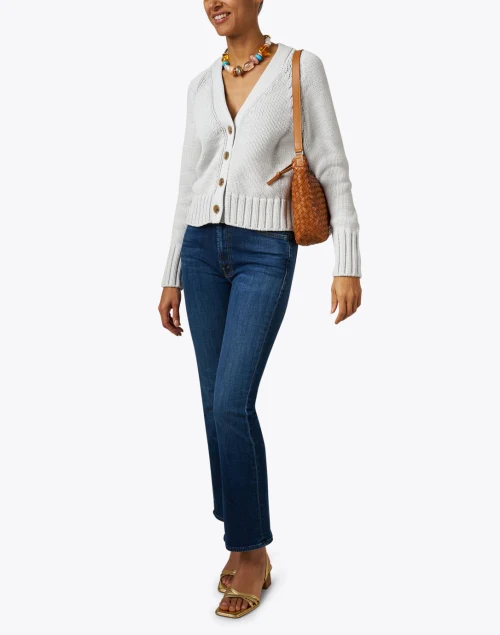 Grey Cotton Blend Cardigan