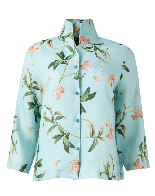Suella Blue Print Linen Jacket